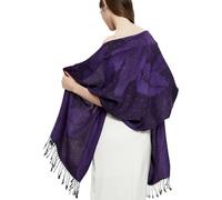 Gragengs Châle pashmina avec motif paisley ethnique écharpe jacquard bicolore pour femme, free size