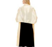 Gragengs Châles et écharpes pour femme - Robe de soirée en satin - Extra longue - Pour mariage, fête de mariée - Étole lumineuse, champagne, taille unique