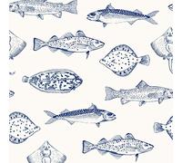 Graham & Brown Joules Name The Plaice Coast Papier peint Bleu