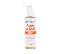 Grahams Natural Acne Wash - Gel Nettoyage Anti-Acné Apaisant pour Peaux à Imperfections - Sans Stéroïdes, Naturel avec Aloe Vera, Concombre & Extrait de Thé Vert - Doux pour Peaux Sensibles, 125ml