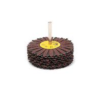 Grain 320 # Tête de fleur émeri en tissu émeri à lamelles abrasives avec poignée Outil rotatif pour enlever la rouille et l'ébavurage