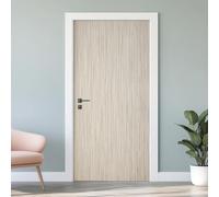 Grain de Bois Moderne Autocollant de Porte 3D, Minimalisme Papier Peint de Porte Vinyle Auto-Adhésif Amovible, Sticker Mural Étanche, pour Chambre Salon Cuisine Salle de Bain, 83 x 204 cm W4E117