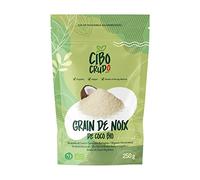 Grain de Coco Bio - 200g. Grain de Noix de Coco non Soufrés et non Sucrés. De l'Agriculture Biologique. Séché au Soleil Rapé Noix de Coco pour Casse-Croûte ou Recettes Sucrées.