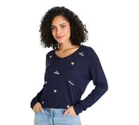 Grain de Malice Pull col V Manches Longues Femme