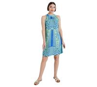 Grain de Malice - Robe Suspendue imprimée Femme - Bleu Vert - Taille 38