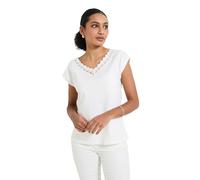Grain de Malice - T-Shirt col V Femme - Blanc cassé Blanc - Taille M