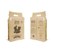 GRAIN DE VIE-Litière de paille d'avoine et de blé pour petits mammifères Grain de vie - 25 L