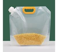 Grain Moisture-Proof Sealed Bag,Reusable 10-Pack Clear Grain Storage Suction Bags, Safe Waterproof Packaging,Stand Up Sealed Odor-Resistant Packaging Bags for Food Storagem (1L)