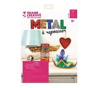 GRAINE CREATIVE 10 Feuilles métal à repousser - 5 Couleurs