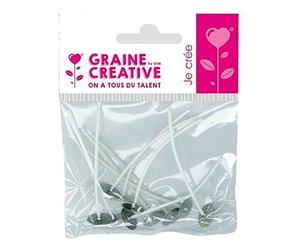 GRAINE CREATIVE 10 mèches à Bougie sur Pied 7 cm