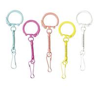 10 porte-clés avec mousquetons multicolores mat - 25 x 80 mm - Graine Créative Multicolore G