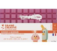 Graine créative – Bougie à modeler DTM – Lot de 6 tablettes 175 g, 1000 g + 3 m de mèche