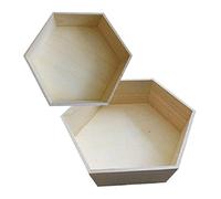 Graine Créative 2 étagères hexagonales en Bois 30 x 26 cm et 36 x 31 cm