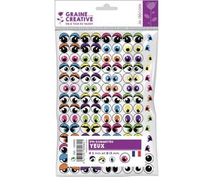 Graine Créative 594 gommettes adhésives - Yeux