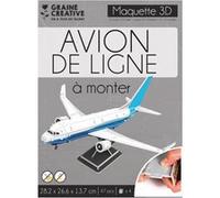 Graine Creative - Avion de ligne - puzzle 3D Bleu G