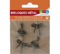 GRAINE CREATIVE Breloque en métal Danseuse Bronze