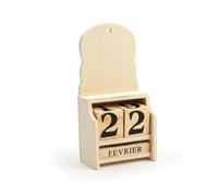 GRAINE CREATIVE Calendrier Perpétuel en Bois 15x7x4 cm