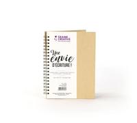 GRAINE CREATIVE Carnet Kraft à Spirales - Papier Blanc pointillé - 18 x 13 cm