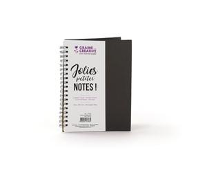GRAINE CREATIVE Carnet Noir à Spirales - Papier Kraft - 18 x 13 cm