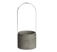 GRAINE CREATIVE Cloche en Verre avec Socle Beton 12 cm