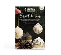 Graine Créative Coffret DIY 4 boules de Noël en céramique