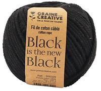 Graine Créative Coton pour macramé ø 2,5 mm x 80 m - Noir