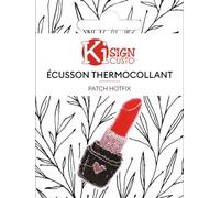 GRAINE CREATIVE Ecusson Brode Thermocollant Rouge A Levres