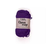 Graine créative – Fil de coton spécial amigurumi – 55 m – Violet (Choux rouge)