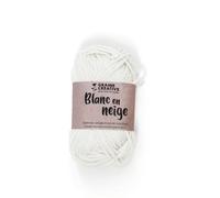 Graine créative – Fil de coton spécial crochet et amigurumi 55 m – blanc