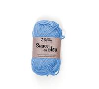 Fil de coton spécial crochet et amigurumi 55 m - bleu ciel Bleu G