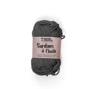 Graine Créative – Fil de coton spécial crochet et amigurumi 55 m – gris foncé
