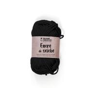 Graine créative Fil de coton spécial crochet et amigurumi 55 m – noir