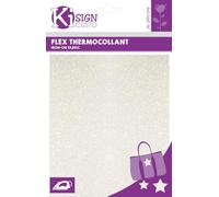 GRAINE CREATIVE Flex Thermocollant Paillette Blanc 150X210 mm
