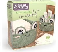 Kit 2 corbeilles grenouilles en crochet