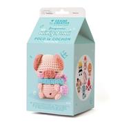 Graine créative - Kit crochet amigurumi Poco le Cochon 10 cm Blanc Débutants