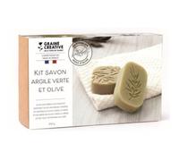 GRAINE CREATIVE KIT DIY : Coffret savons à l'olive et argile verte