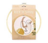 Graine Créative Kit DIY Punch Needle - Broderie Line Art - Ø 25 cm, Multicolore, Taille unique