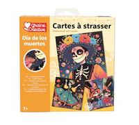 GRAINE CREATIVE Kit Strass Enfant 7+ Día de los Muertos, 3 Cartes à Décorer