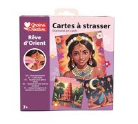 GRAINE CREATIVE Kit Strass Enfant 7+ Inde, 3 Cartes à Décorer