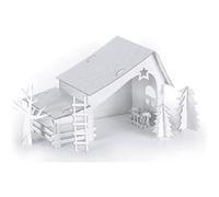Graine Créative - Loisirs Créatifs - Kit Crèche en Carton A Monter - Fabriqué En France G