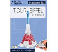 Puzzle Maquette 3D Mousse Tour Eiffel Multicolore