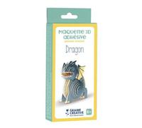 GRAINE CREATIVE Maquette adhésive carton 3d - dragon