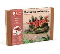 GRAINE CREATIVE Maquette Bois 3D T-Rex à Construire - Kit Dinosaure Enfant dès 8 Ans - Puzzle Bois Sans Colle - Activité Créative Éducative