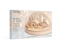 GRAINE CREATIVE Maquette en Bois Noël Decor Village Chalet en forê