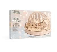 GRAINE CREATIVE Maquette en Bois Noël Decor Village Chalet en forê