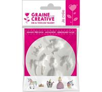 Graine créative – Moule en silicone – Licorne Princesse – Mini
