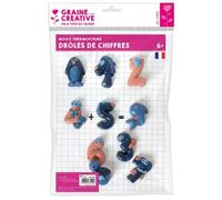 Graine Créative - Moule thermoformé Drôle de chiffres