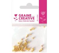 GRAINE CREATIVE Perles à écraser (Plombs) 2mm Or 60 pièces