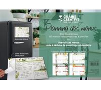 GRAINE CREATIVE Planning magnétique Mes menus et ma liste de Course