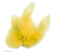 Graine Créative Plumes de Coq 10 cm - Jaune